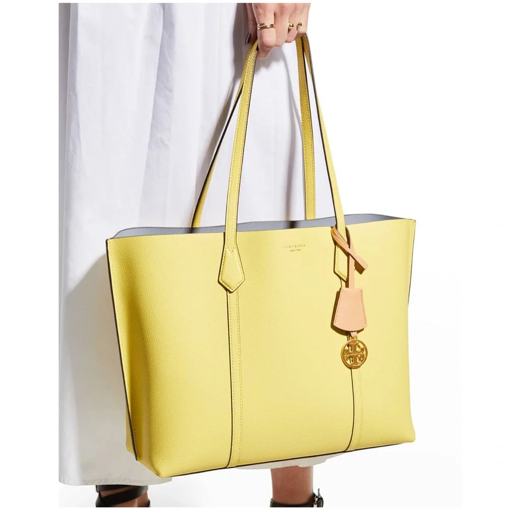 NWT $348 TORY BURCH Perry Leather Tote Bag in Calendula!